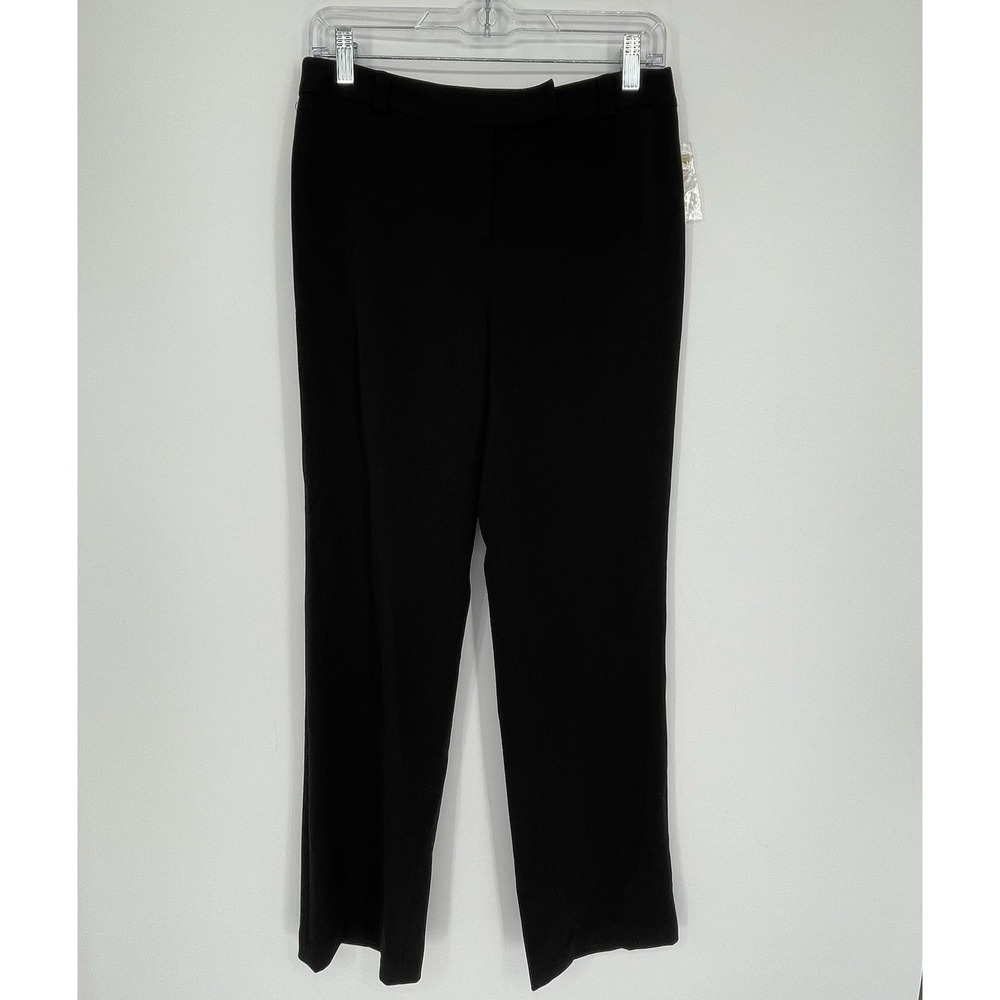 Charter Club NWT Women's Black Classic Fit Straight Leg Trousers Size 4
